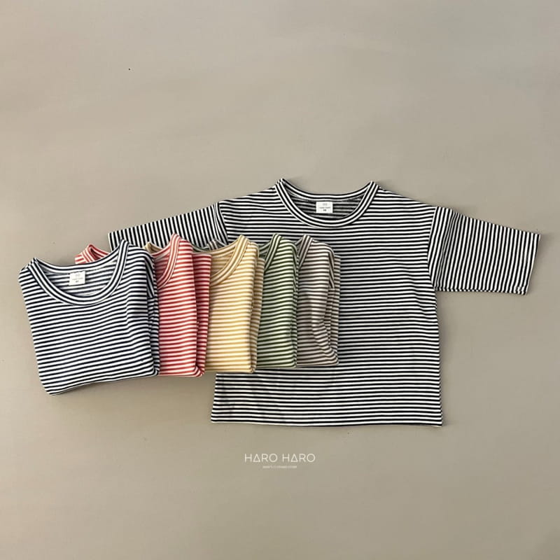 HARO HARO - Korean Children Fashion - #Kfashion4kids - Small Stripes Tee