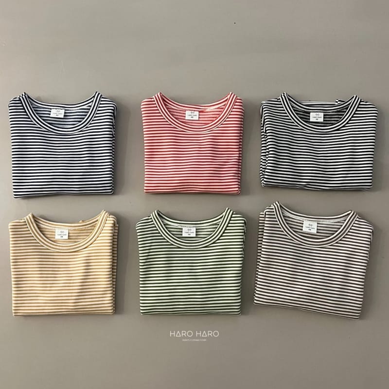 HARO HARO - Korean Children Fashion - #Kfashion4kids - Small Stripes Tee - 2