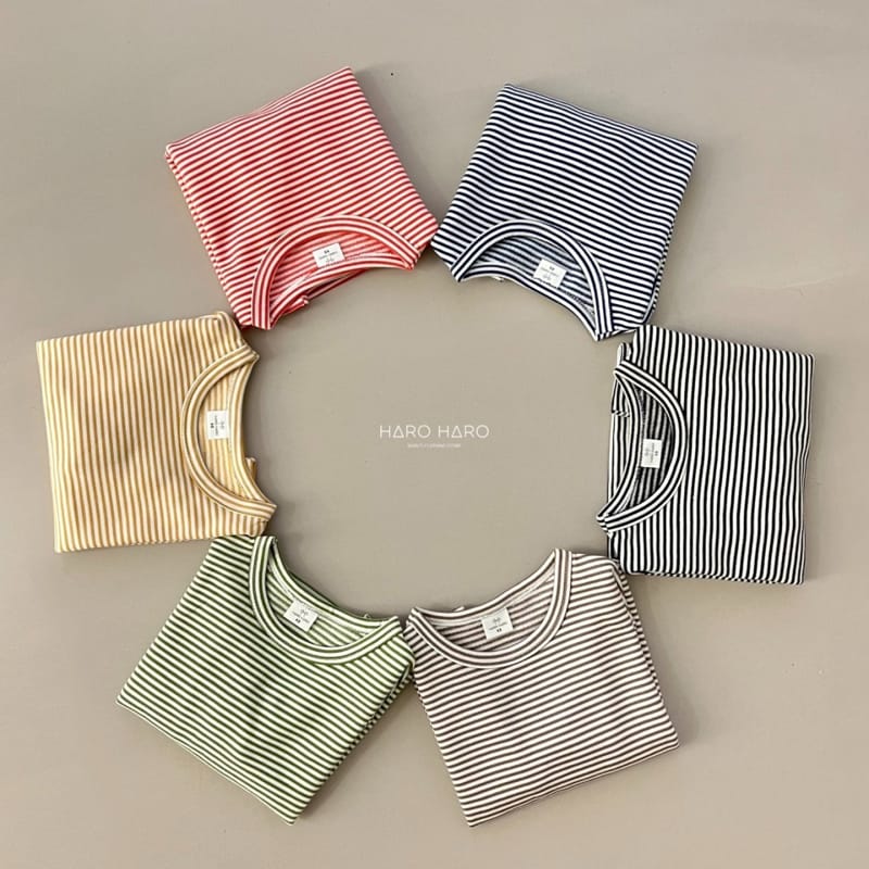 HARO HARO - Korean Children Fashion - #Kfashion4kids - Small Stripes Tee - 3