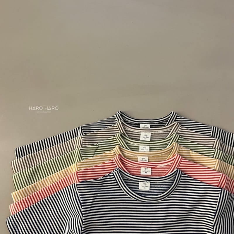 HARO HARO - Korean Children Fashion - #Kfashion4kids - Small Stripes Tee - 4