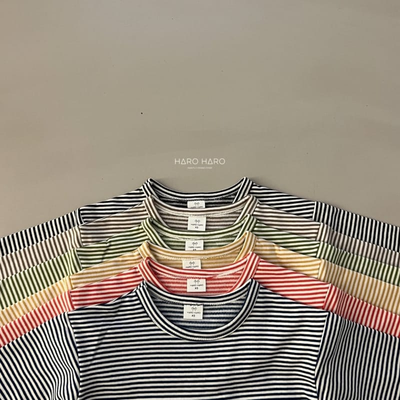 HARO HARO - Korean Children Fashion - #Kfashion4kids - Small Stripes Tee - 5