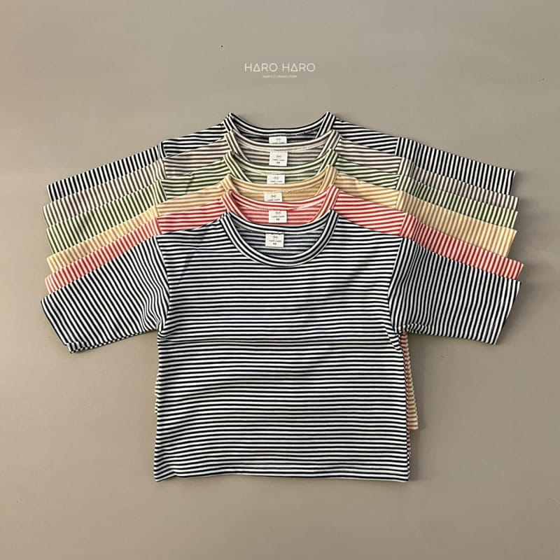 HARO HARO - Korean Children Fashion - #Kfashion4kids - Small Stripes Tee - 6