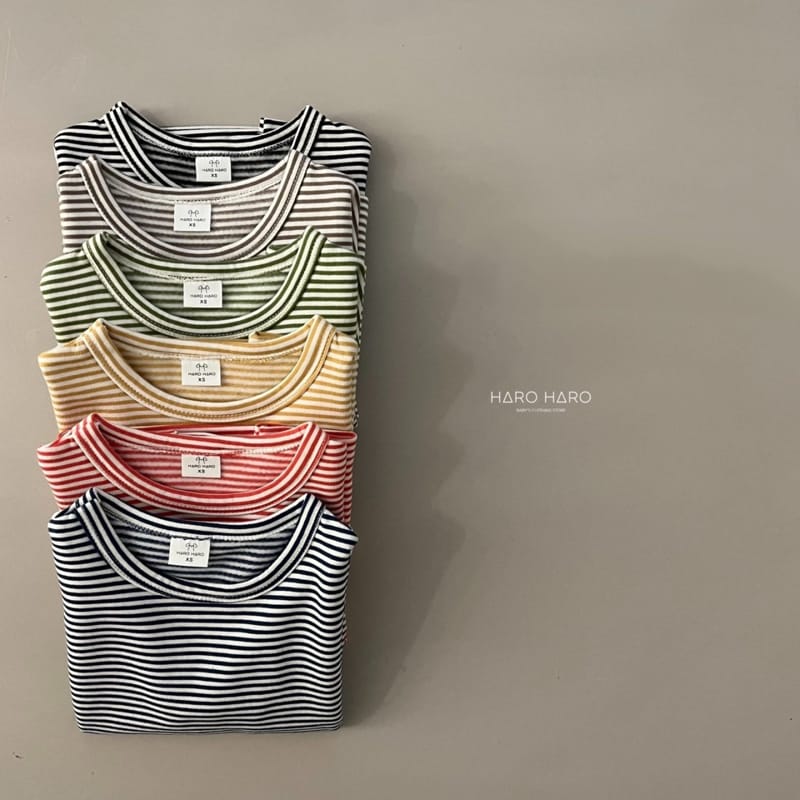 HARO HARO - Korean Children Fashion - #Kfashion4kids - Small Stripes Tee - 7