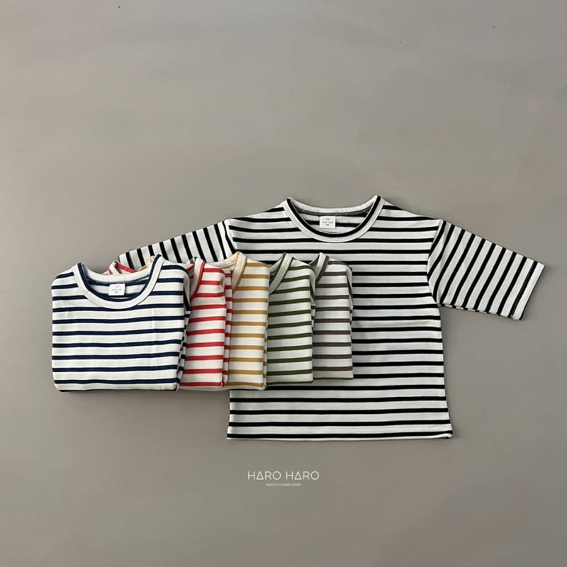HARO HARO - Korean Children Fashion - #Kfashion4kids - Big Stripes Tee