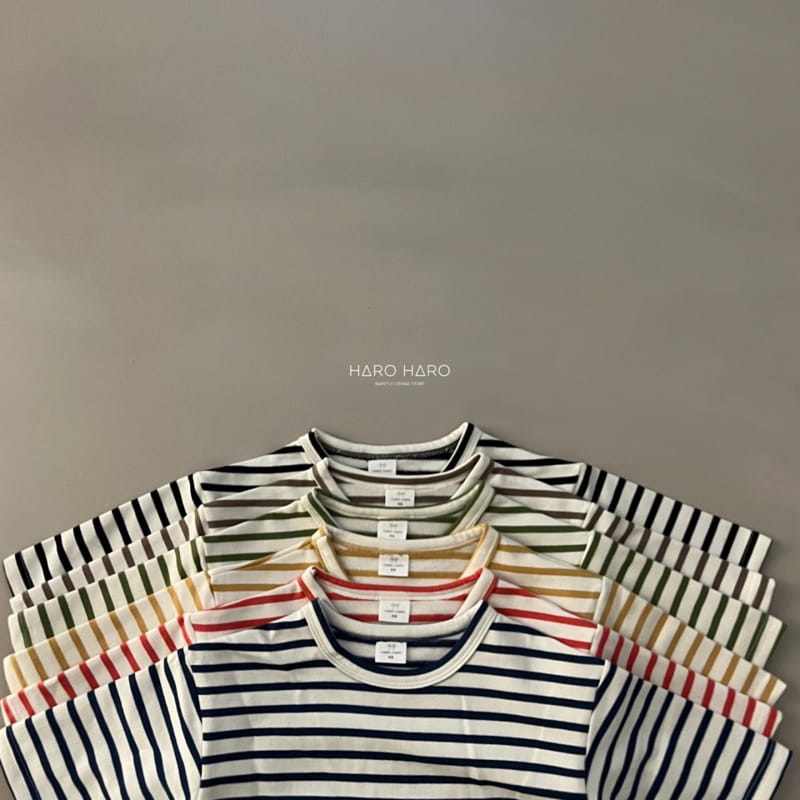 HARO HARO - Korean Children Fashion - #Kfashion4kids - Big Stripes Tee - 4