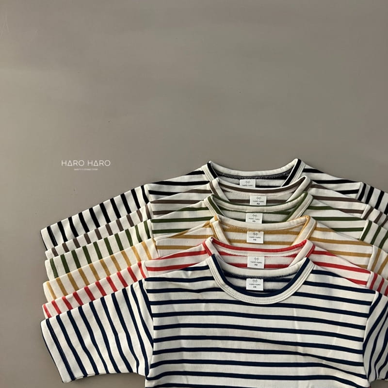 HARO HARO - Korean Children Fashion - #Kfashion4kids - Big Stripes Tee - 5