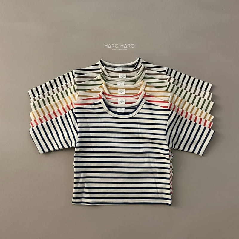 HARO HARO - Korean Children Fashion - #Kfashion4kids - Big Stripes Tee - 6