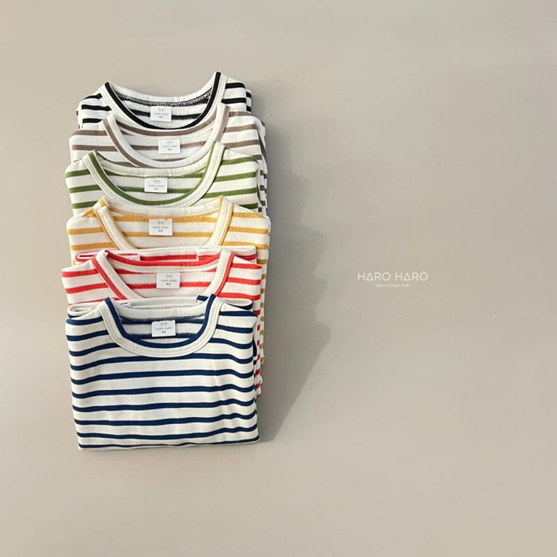 HARO HARO - Korean Children Fashion - #Kfashion4kids - Big Stripes Tee - 8