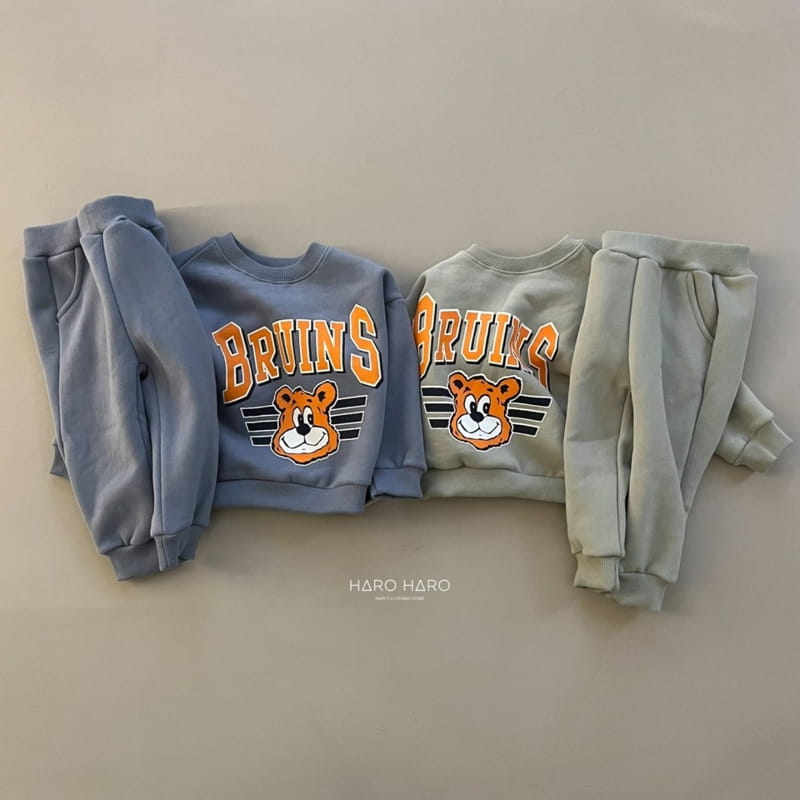 HARO HARO - Korean Children Fashion - #Kfashion4kids - Bruins Top Bottom Set - 4
