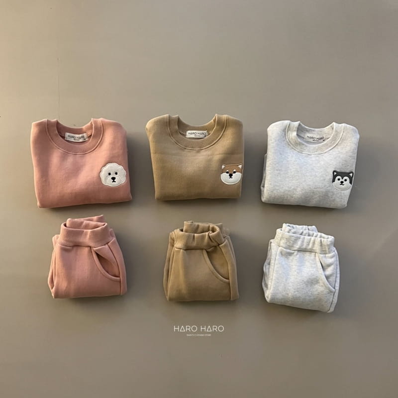 HARO HARO - Korean Children Fashion - #Kfashion4kids - Puppy Top Bottom Set
