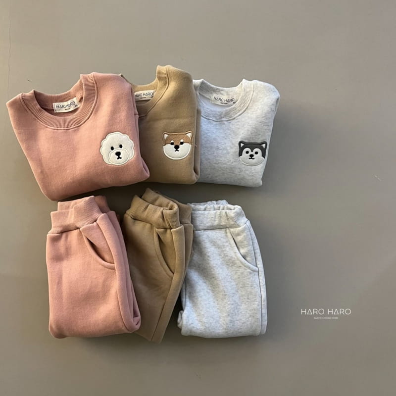 HARO HARO - Korean Children Fashion - #Kfashion4kids - Puppy Top Bottom Set - 2