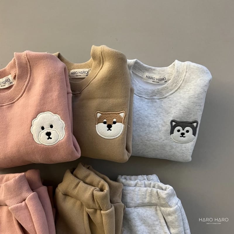 HARO HARO - Korean Children Fashion - #Kfashion4kids - Puppy Top Bottom Set - 3