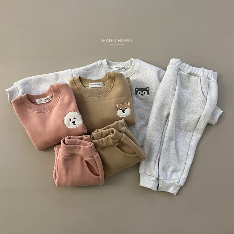 HARO HARO - Korean Children Fashion - #Kfashion4kids - Puppy Top Bottom Set - 5