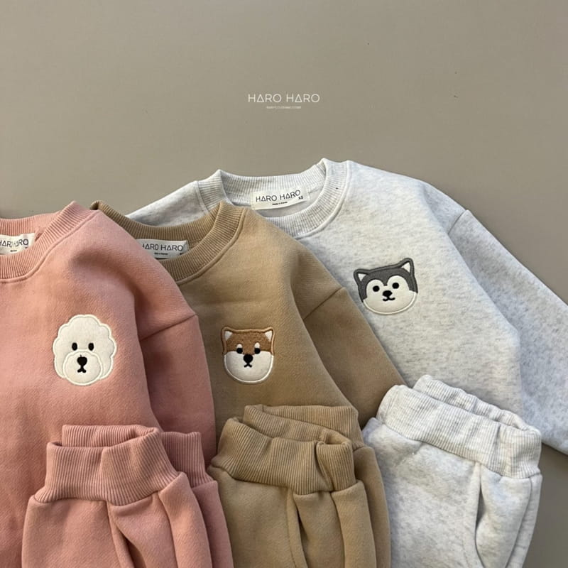 HARO HARO - Korean Children Fashion - #Kfashion4kids - Puppy Top Bottom Set - 6