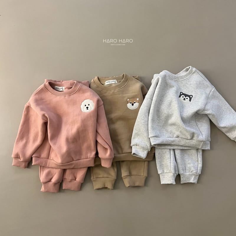HARO HARO - Korean Children Fashion - #Kfashion4kids - Puppy Top Bottom Set - 7