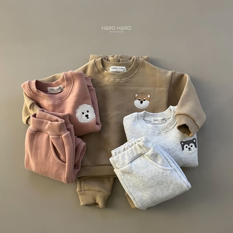 HARO HARO - Korean Children Fashion - #Kfashion4kids - Puppy Top Bottom Set - 8
