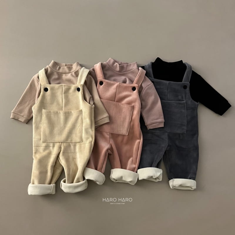 HARO HARO - Korean Children Fashion - #Kfashion4kids - Bling Rib Dungarees Pants - 9