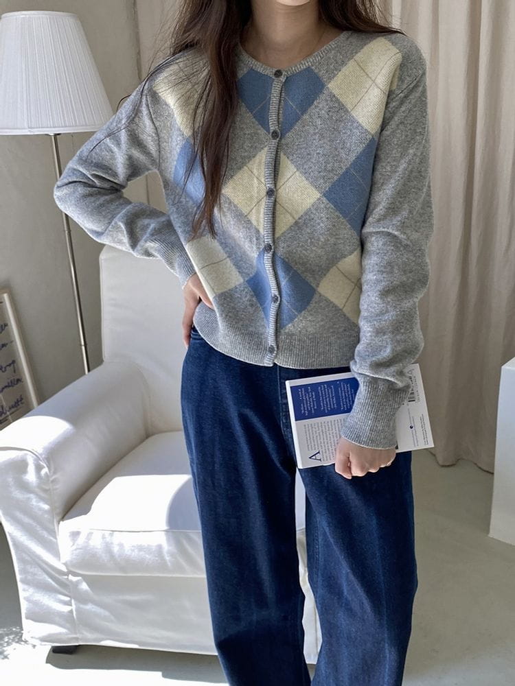 HAVE - Korean Children Fashion - #Kfashion4kids - Argyle Cardigan - 11