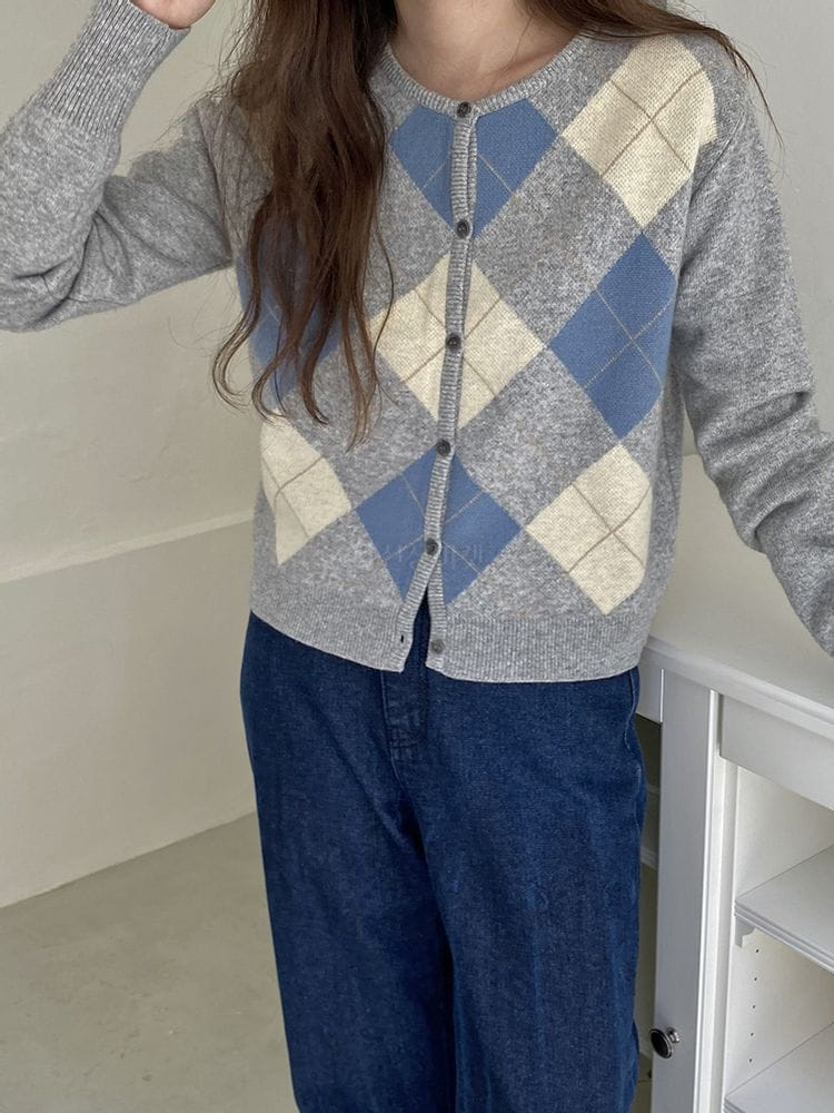 HAVE - Korean Children Fashion - #Kfashion4kids - Argyle Cardigan - 12