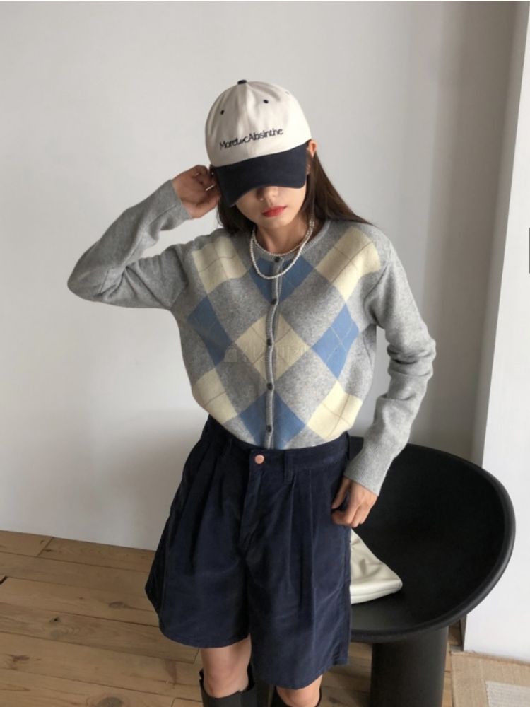 HAVE - Korean Children Fashion - #Kfashion4kids - Argyle Cardigan - 3