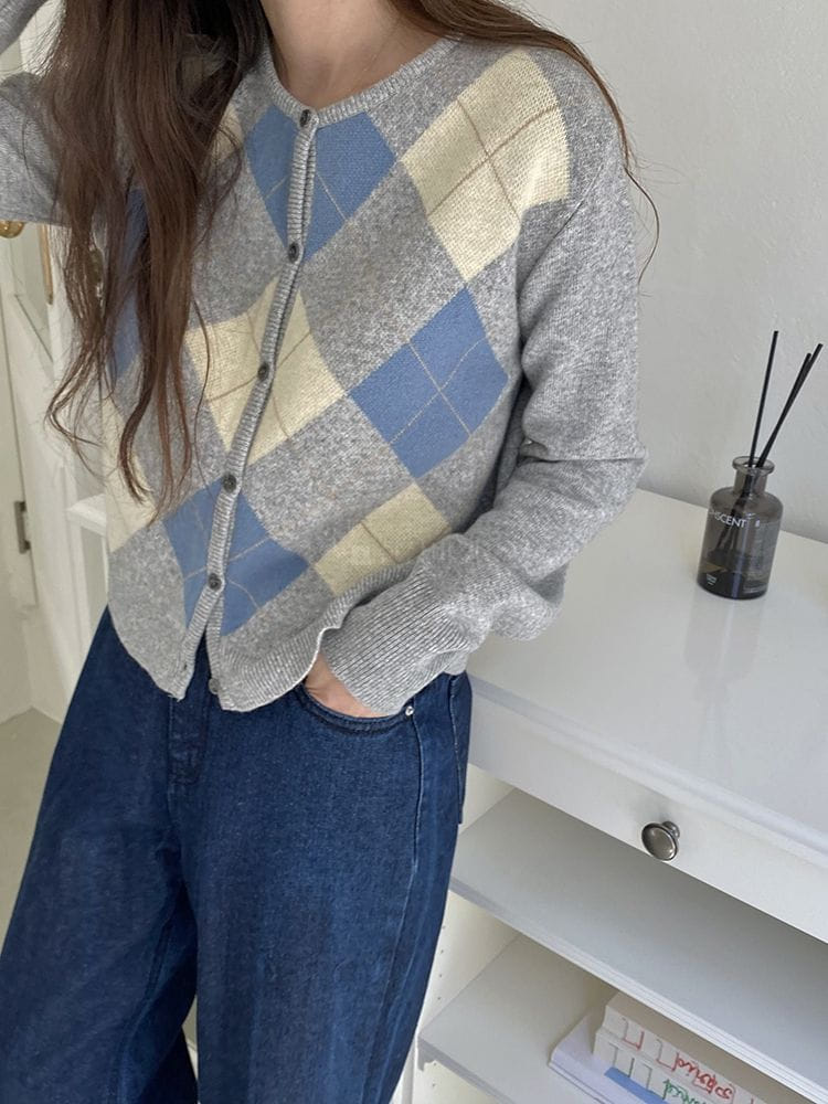HAVE - Korean Children Fashion - #Kfashion4kids - Argyle Cardigan - 6