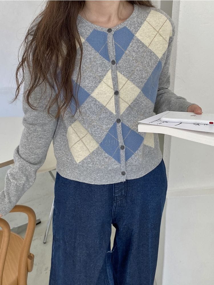 HAVE - Korean Children Fashion - #Kfashion4kids - Argyle Cardigan - 7
