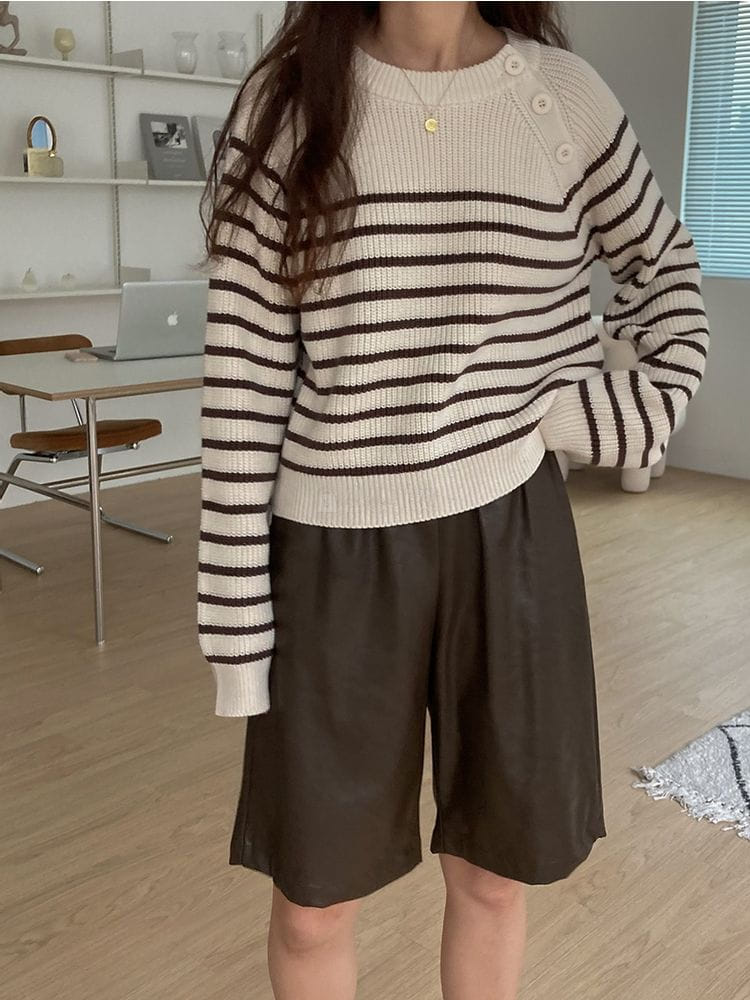 HAVE - Korean Children Fashion - #Kfashion4kids - Stripes Round Knit - 8