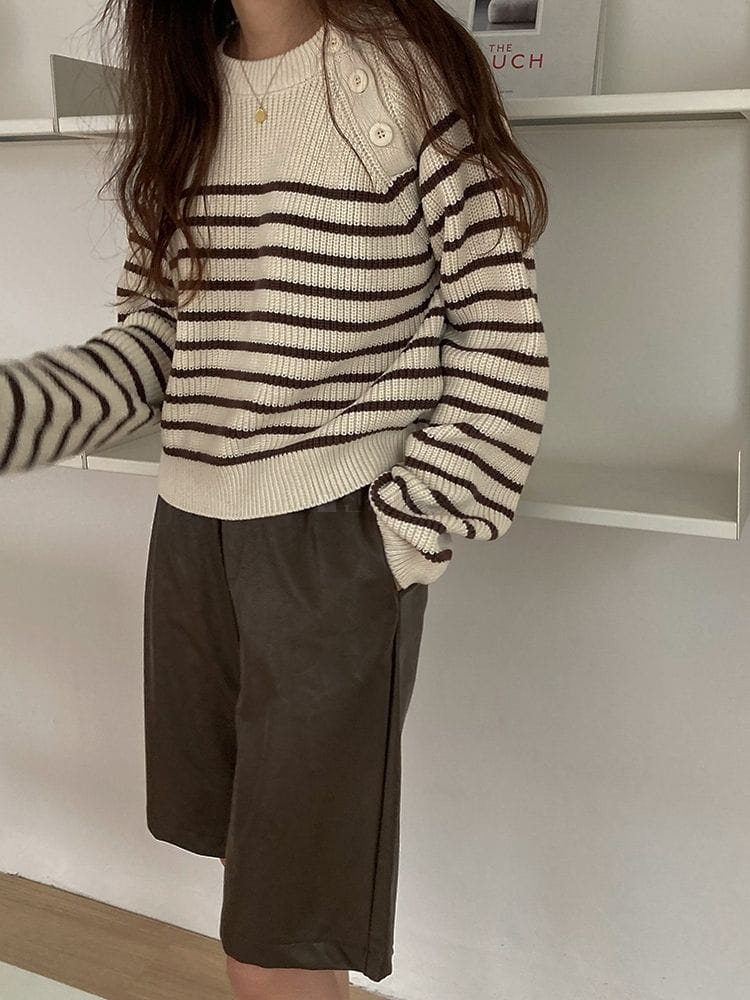 HAVE - Korean Children Fashion - #Kfashion4kids - Stripes Round Knit - 9