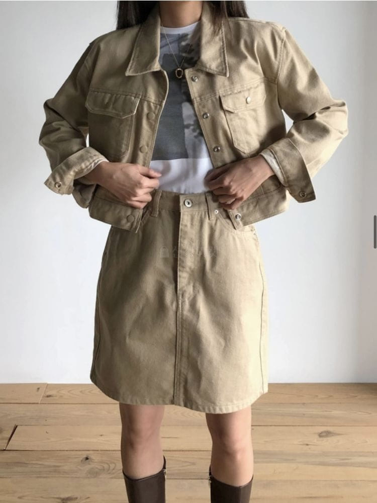HAVE - Korean Children Fashion - #Kfashion4kids - Color Denim Skirt - 4