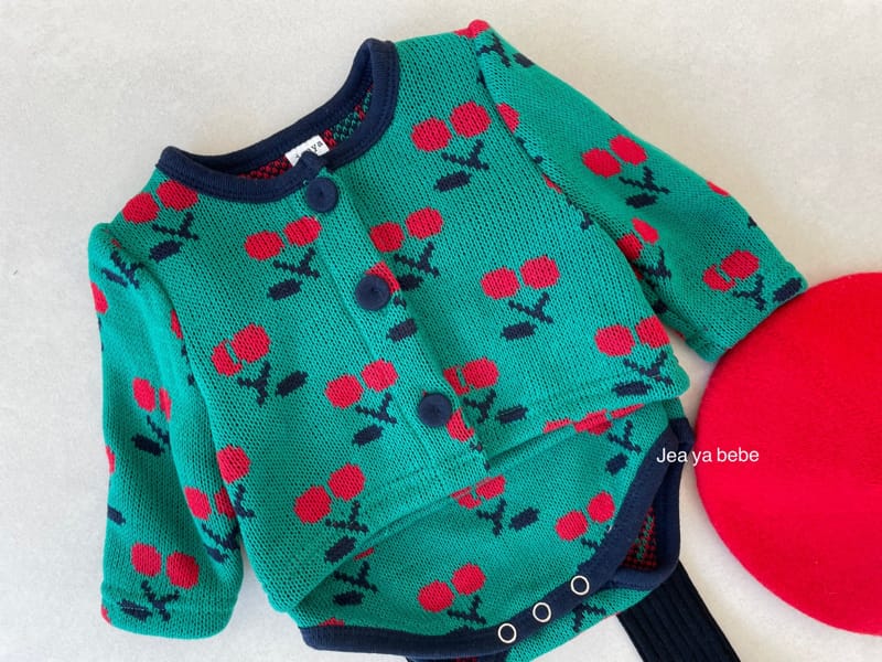 JEAYA & MYMI - Korean Children Fashion - #Kfashion4kids - Cherry Knit Top Bottom Set - 10