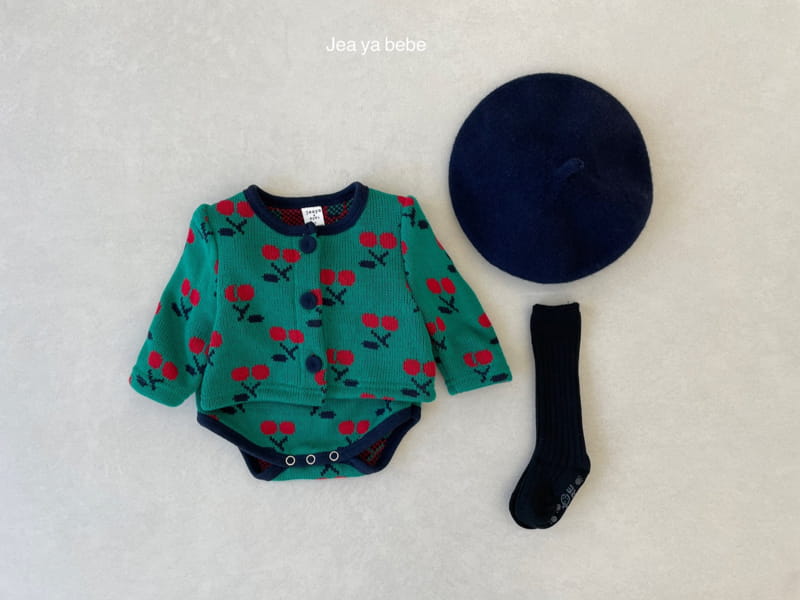 JEAYA & MYMI - Korean Children Fashion - #Kfashion4kids - Cherry Knit Top Bottom Set - 7