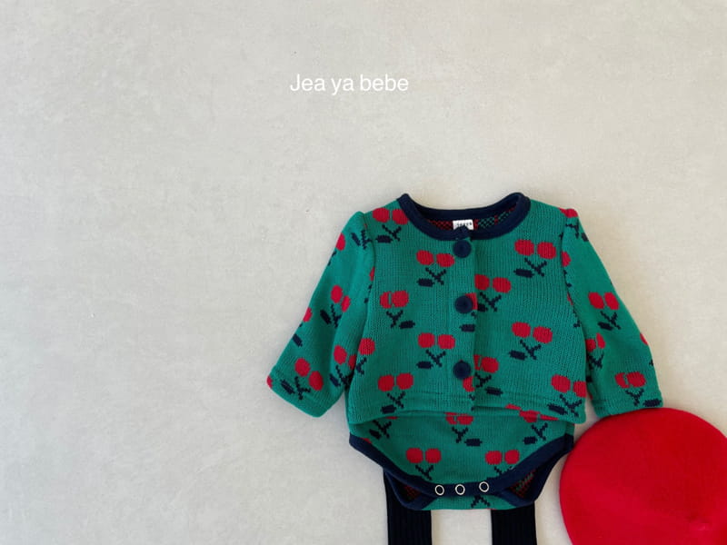 JEAYA & MYMI - Korean Children Fashion - #Kfashion4kids - Cherry Knit Top Bottom Set - 9