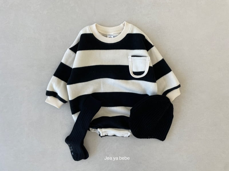 JEAYA & MYMI - Korean Children Fashion - #Kfashion4kids - Stripes Pocket Bodysuit - 4