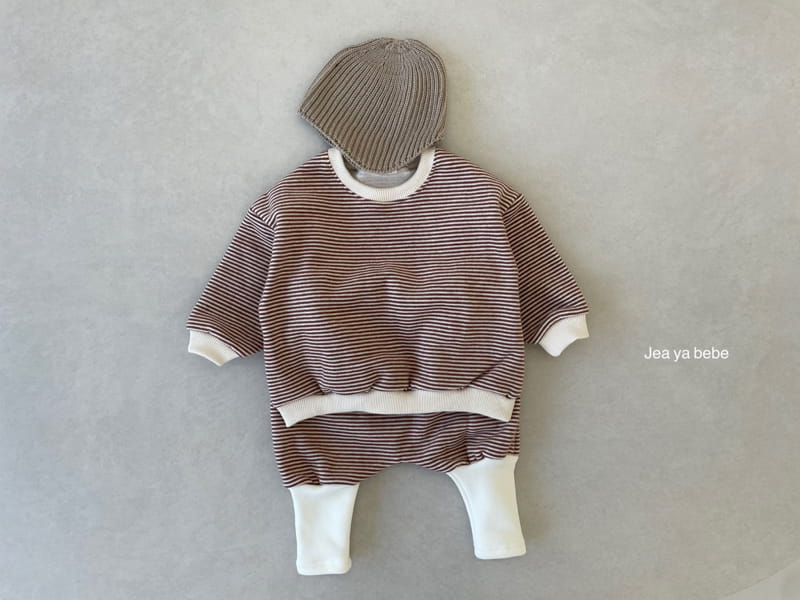 JEAYA & MYMI - Korean Children Fashion - #Kfashion4kids - Stripes Bbang Top Bottom Set - 10
