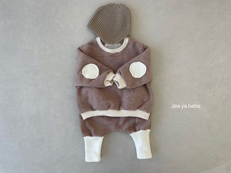 JEAYA & MYMI - Korean Children Fashion - #Kfashion4kids - Stripes Bbang Top Bottom Set - 11