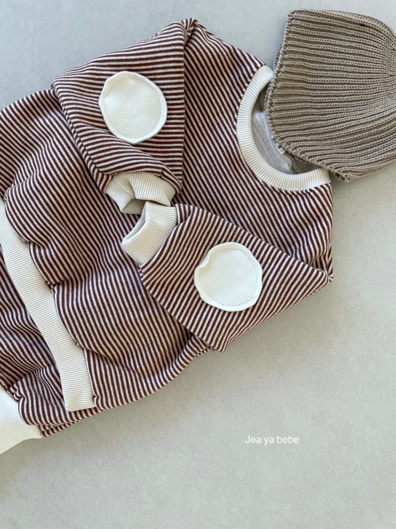JEAYA & MYMI - Korean Children Fashion - #Kfashion4kids - Stripes Bbang Top Bottom Set - 12