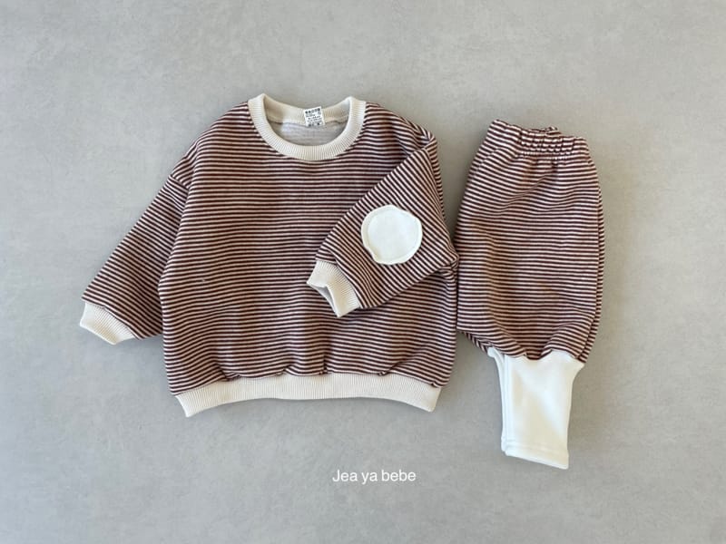 JEAYA & MYMI - Korean Children Fashion - #Kfashion4kids - Stripes Bbang Top Bottom Set - 8