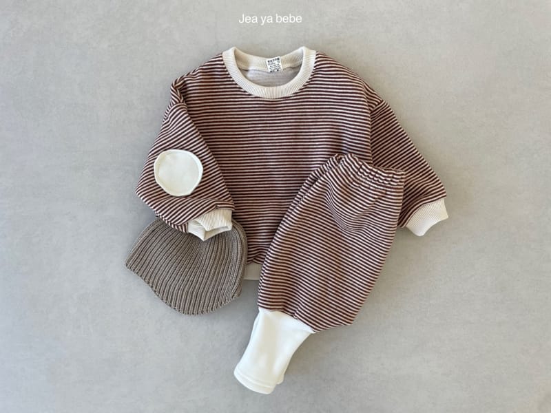JEAYA & MYMI - Korean Children Fashion - #Kfashion4kids - Stripes Bbang Top Bottom Set - 9