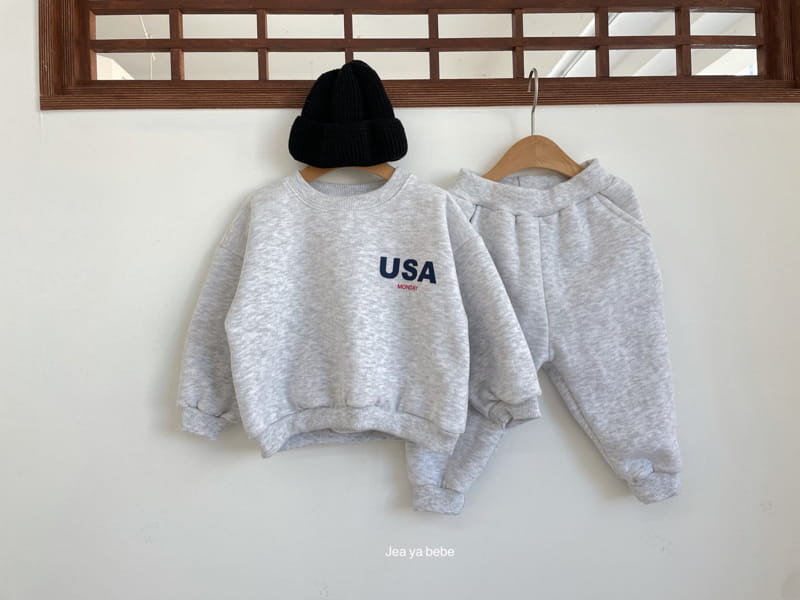 JEAYA & MYMI - Korean Children Fashion - #Kfashion4kids - USA Top Bottom Set - 10