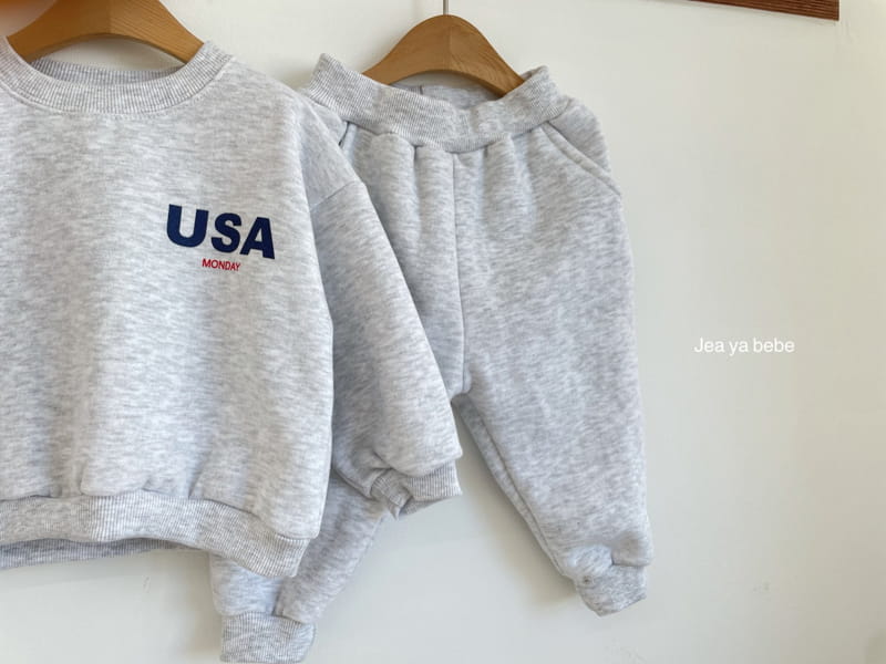 JEAYA & MYMI - Korean Children Fashion - #Kfashion4kids - USA Top Bottom Set - 11