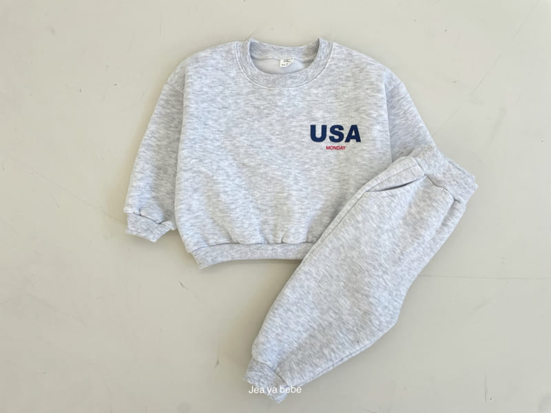 JEAYA & MYMI - Korean Children Fashion - #Kfashion4kids - USA Top Bottom Set - 12