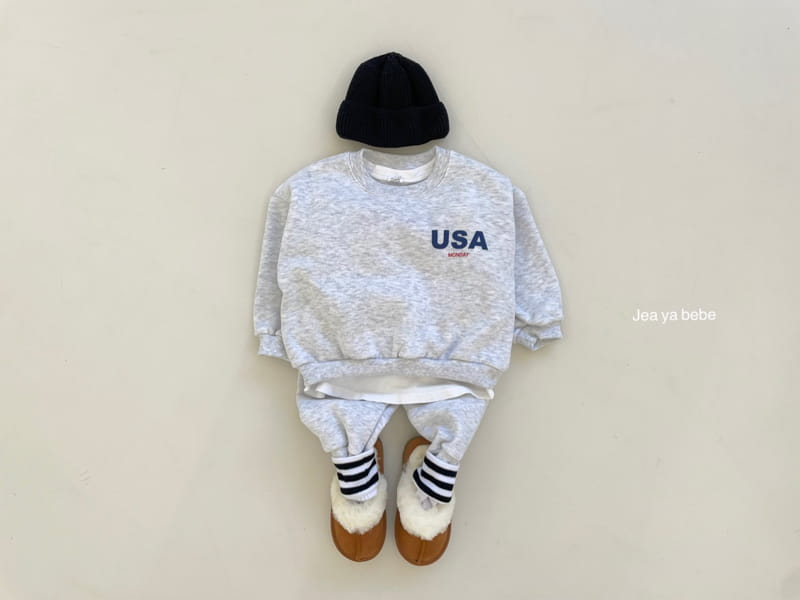 JEAYA & MYMI - Korean Children Fashion - #Kfashion4kids - USA Top Bottom Set - 3