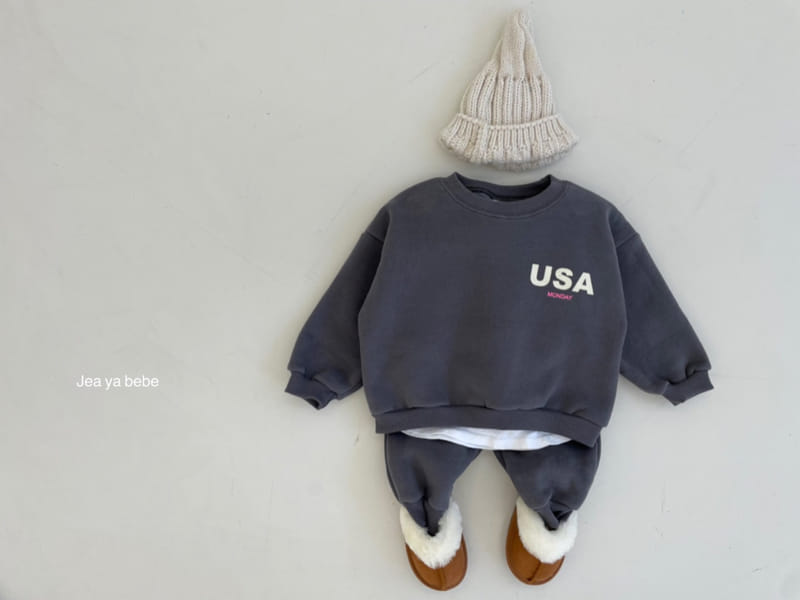 JEAYA & MYMI - Korean Children Fashion - #Kfashion4kids - USA Top Bottom Set - 4