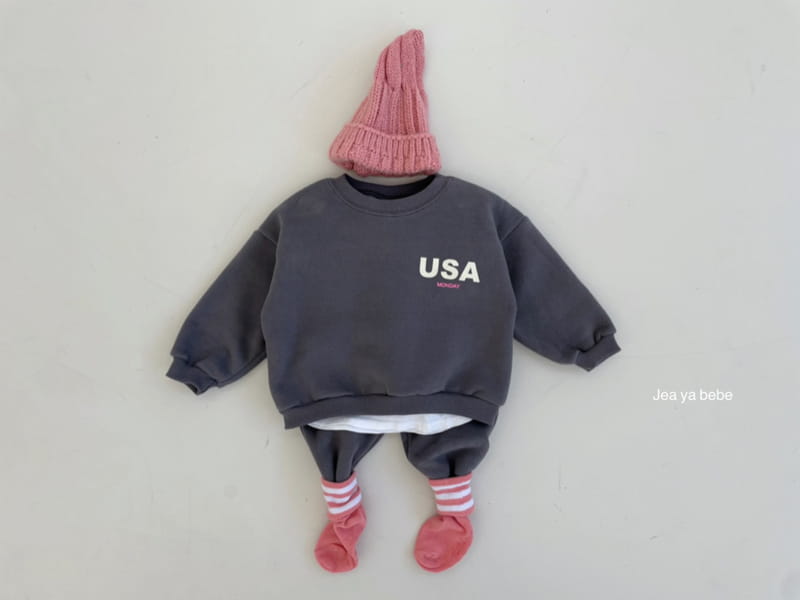 JEAYA & MYMI - Korean Children Fashion - #Kfashion4kids - USA Top Bottom Set - 5