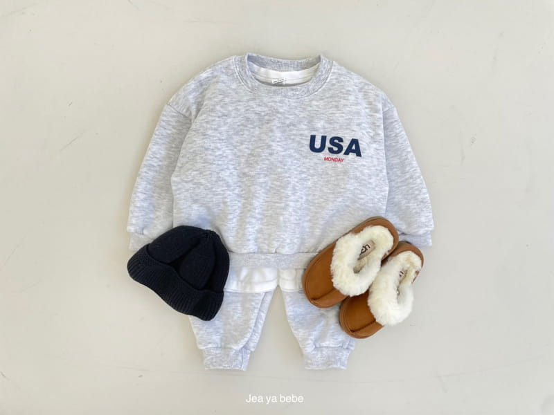 JEAYA & MYMI - Korean Children Fashion - #Kfashion4kids - USA Top Bottom Set - 6