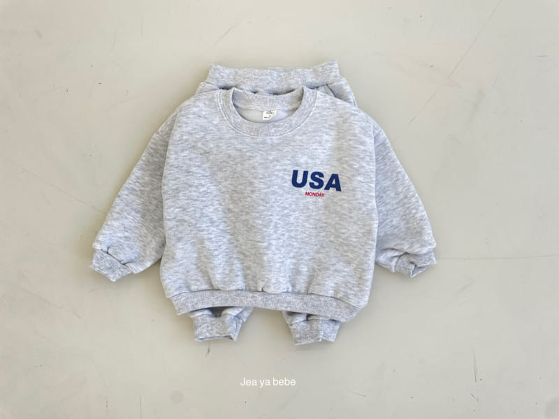 JEAYA & MYMI - Korean Children Fashion - #Kfashion4kids - USA Top Bottom Set - 8