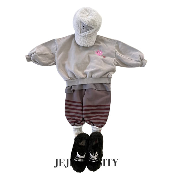 JEJEUNOSITY - Korean Children Fashion - #Kfashion4kids - Half Stripes Jogger Pants