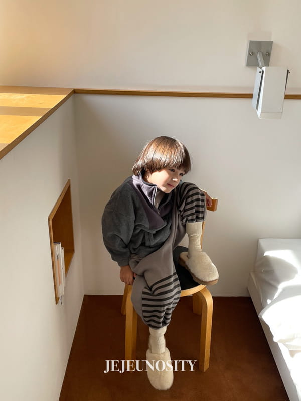 JEJEUNOSITY - Korean Children Fashion - #Kfashion4kids - Half Stripes Jogger Pants - 11