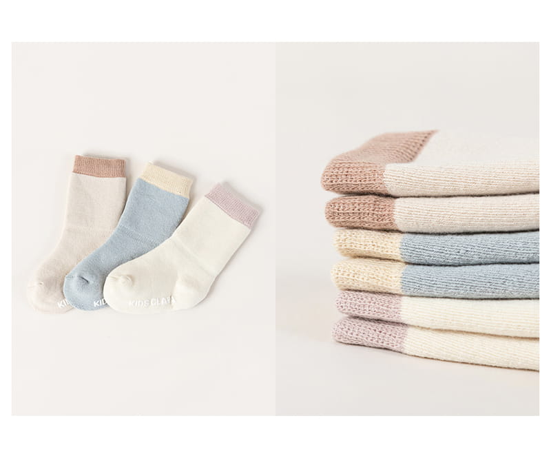 KIDS CLARA - Korean Children Fashion - #Kfashion4kids - Basic Winter Baby Socks 3 Color [set of 5] - 5