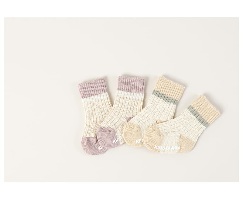 KIDS CLARA - Korean Children Fashion - #Kfashion4kids - Jbin Knit Socks [set of 5] - 5